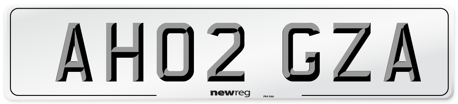 AH02 GZA Number Plate from New Reg